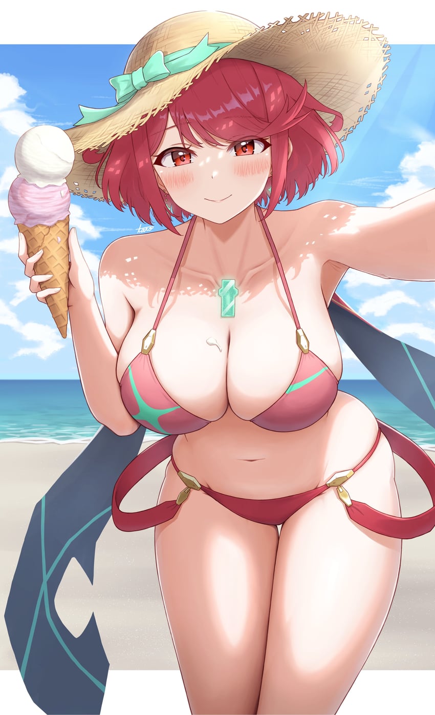 pyra (xenoblade chronicles and 1 more) drawn by taro_(peach_taro51)