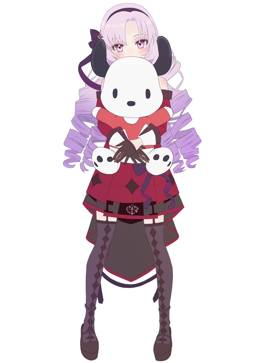 hyakumantenbara salome and pochacco (nijisanji and 1 more) drawn by mocha_(snowflake)