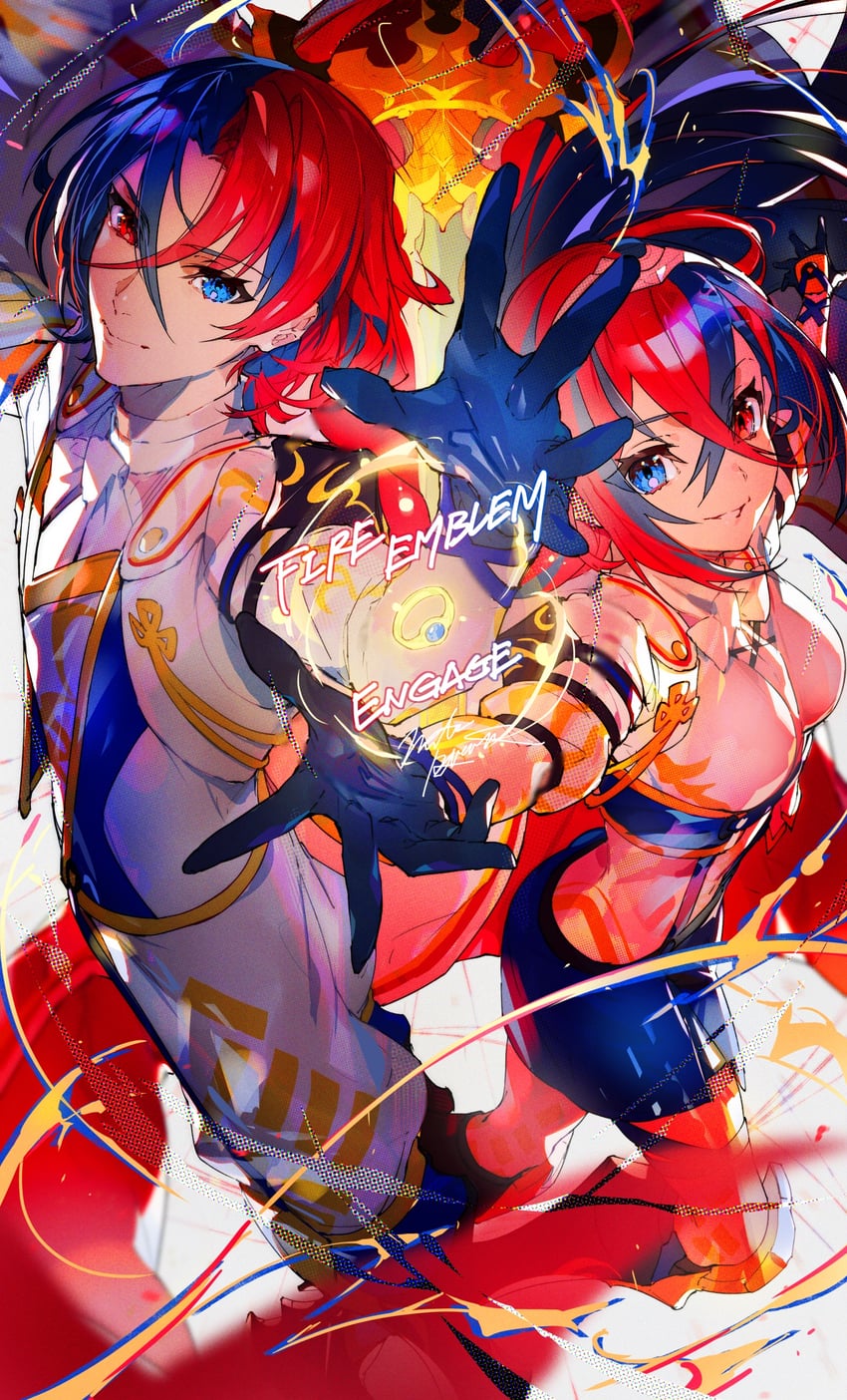 female alear and male alear (fire emblem and 1 more) drawn by mika_pikazo