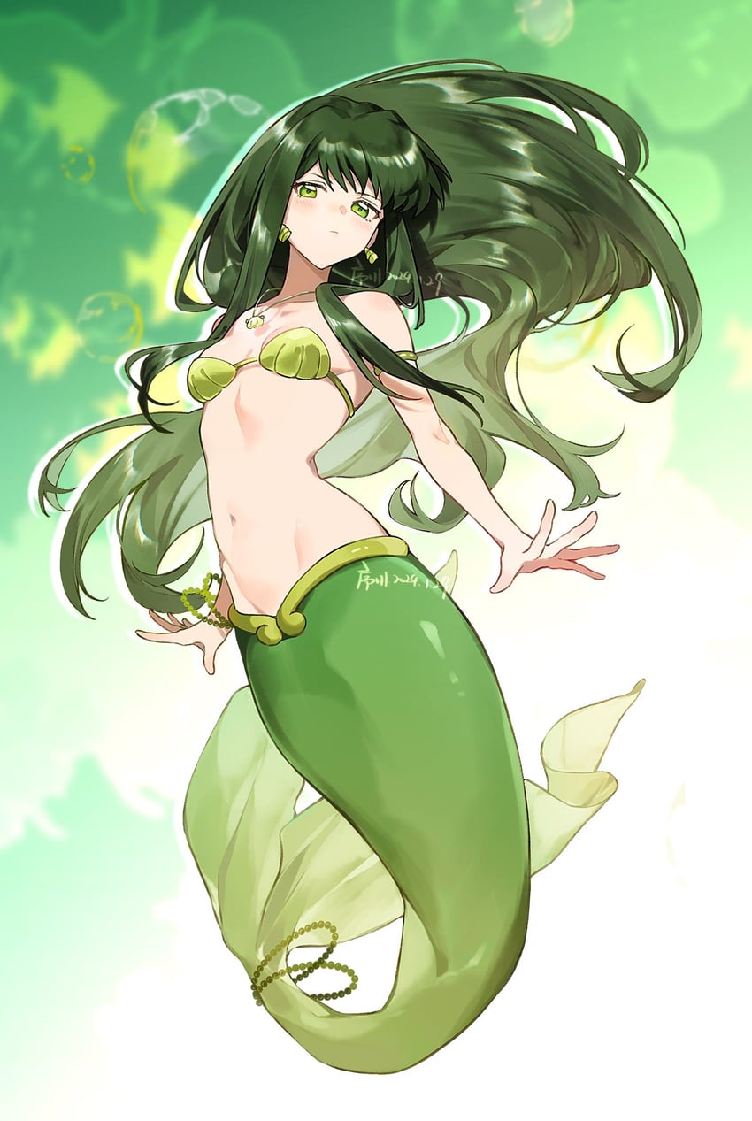 touin rina (mermaid melody pichi pichi pitch) drawn by xuchuan