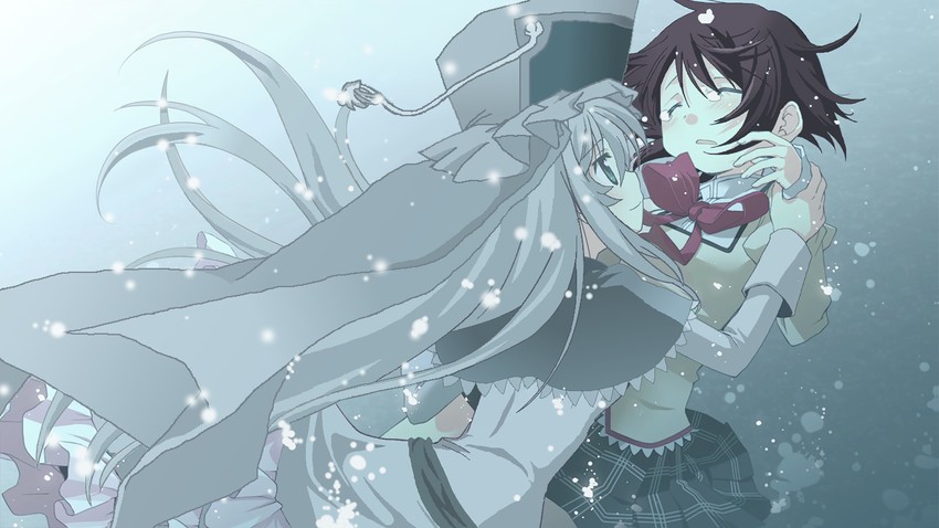 mikuni oriko and kure kirika (mahou shoujo madoka magica and 1 more) drawn by ximsol182