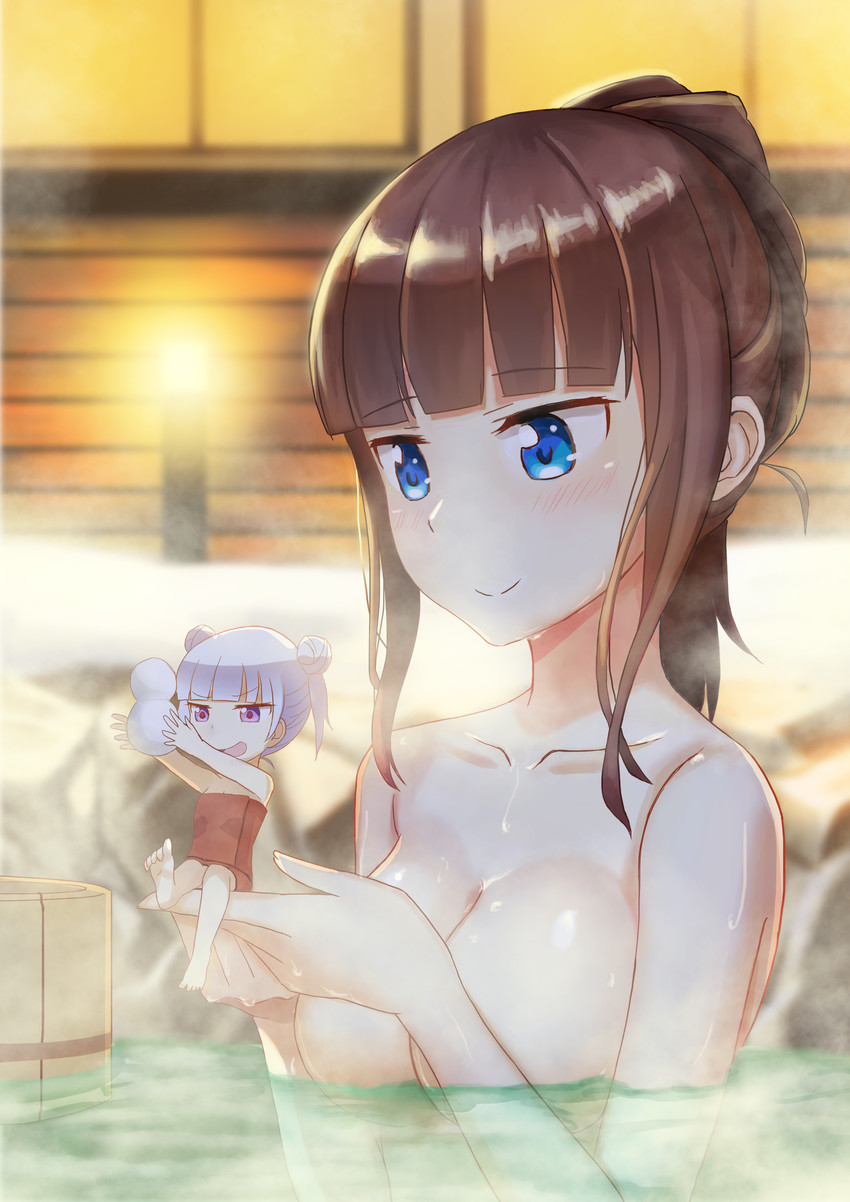 suzukaze aoba and takimoto hifumi (new game!) drawn by freze
