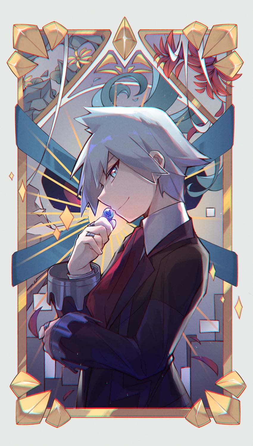 steven stone, metagross, and mega metagross (pokemon and 1 more) drawn by viinca_(perivinca)
