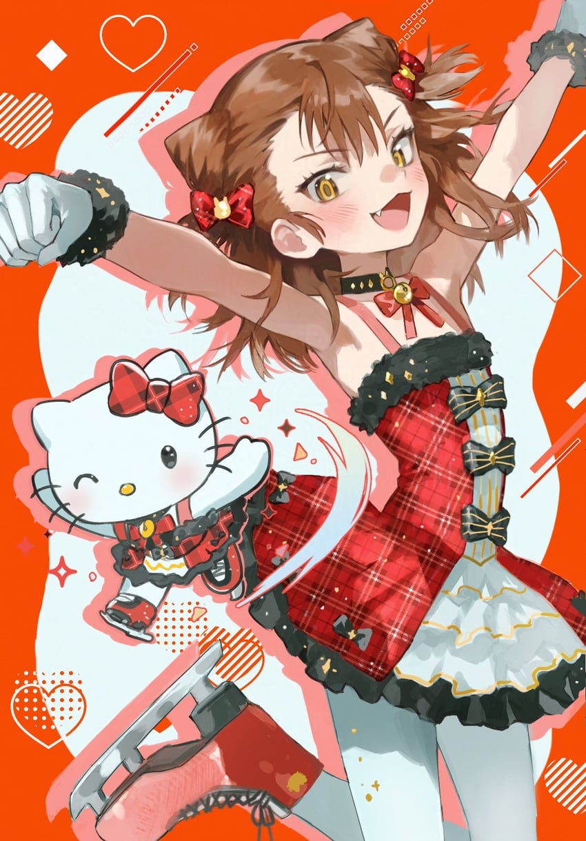 hello kitty and miketa ryouka (sanrio and 2 more) drawn by gb_dumf