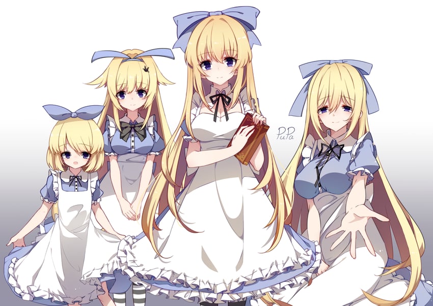 alice, sister alice, daughter alice, and mother alice (black souls and 1 more) drawn by pupa_jiang