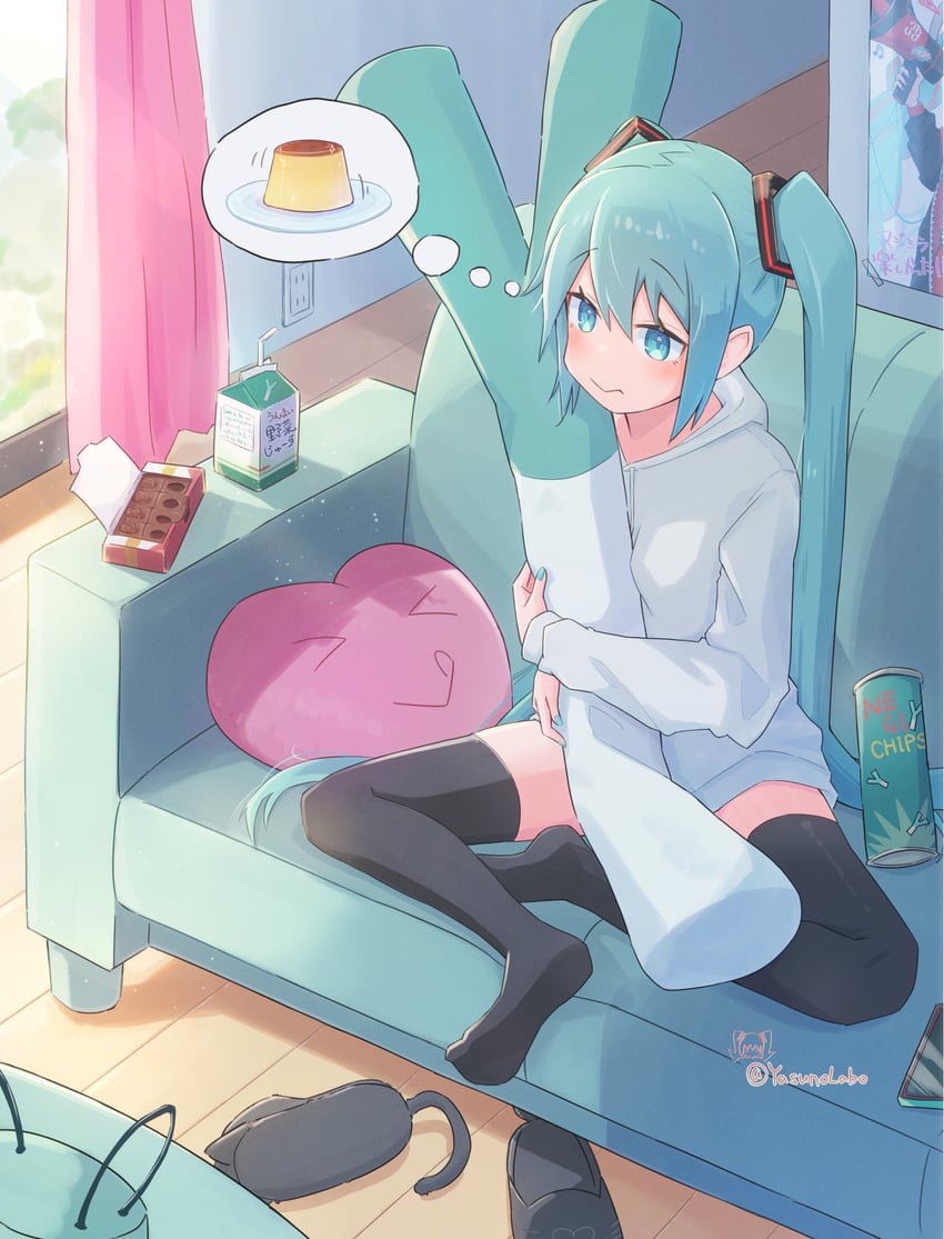 hatsune miku and magical mirai miku (vocaloid and 1 more) drawn by yasuno-labo