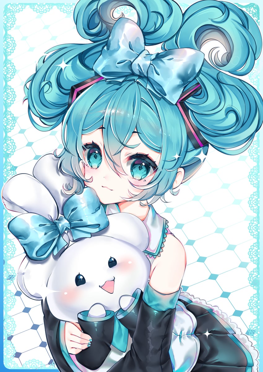 hatsune miku, cinnamoroll, and cinnamiku (vocaloid and 2 more) drawn by tactoki