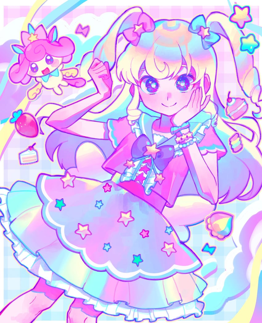 yumekawa yui and punicorn (pretty series and 2 more) drawn by iro_(mywife_sunny)