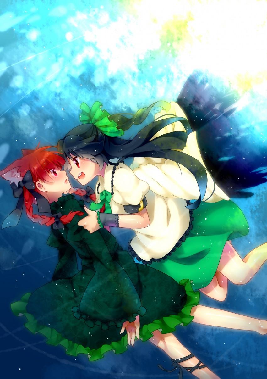 kaenbyou rin and reiuji utsuho (touhou) drawn by soiri_(us)