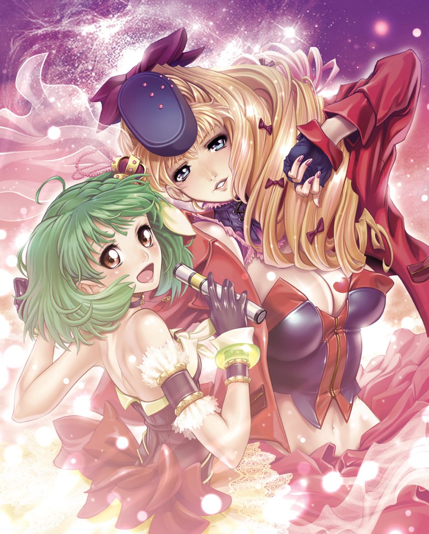 sheryl nome and ranka lee (macross and 2 more) drawn by maeda_hiroyuki