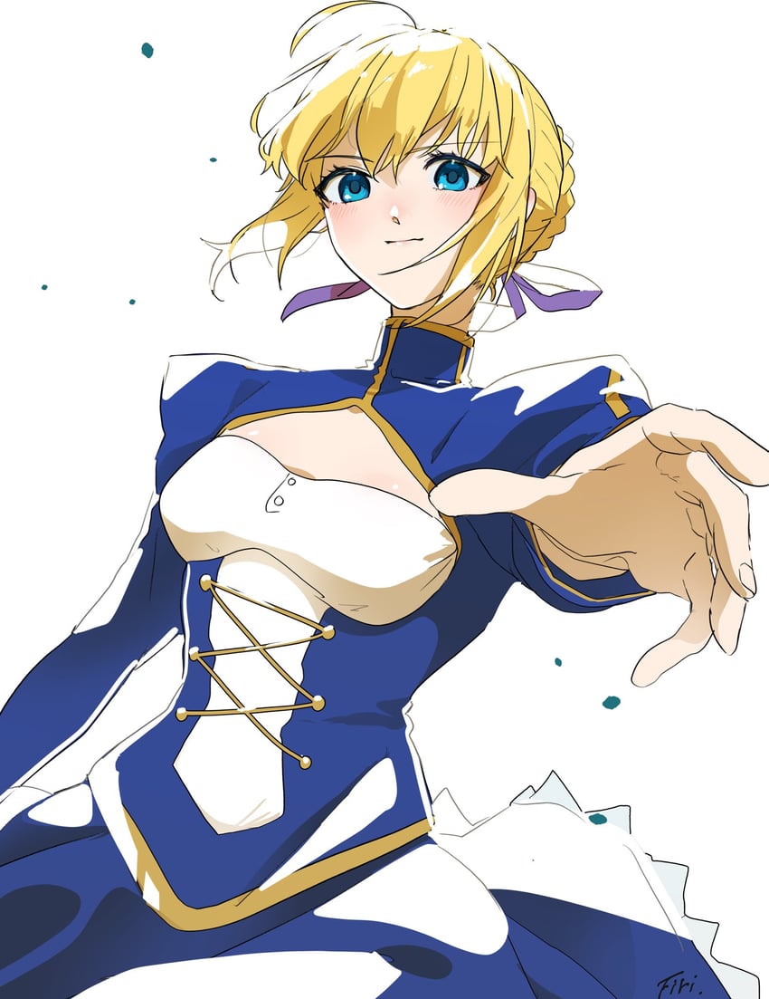 artoria pendragon and saber (fate) drawn by datenshi_no_fu