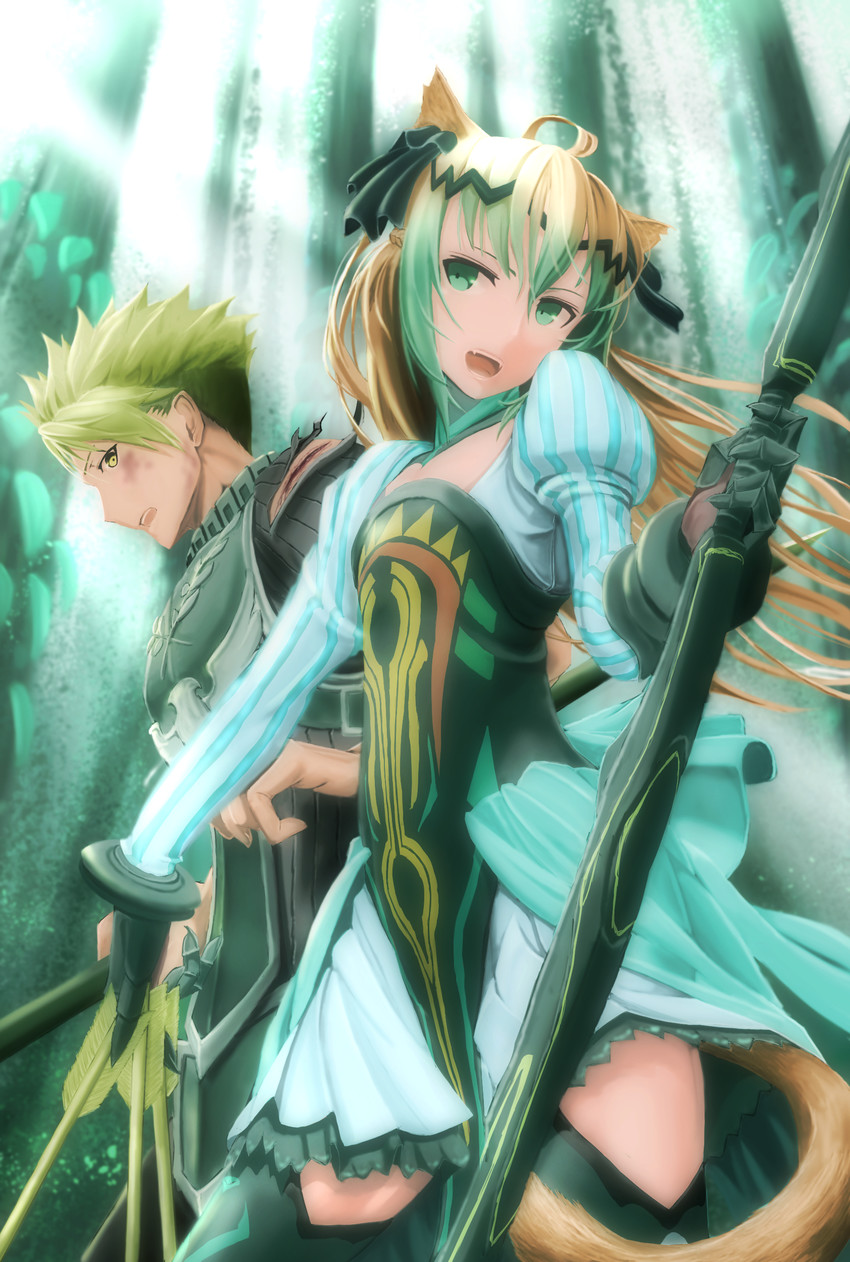 atalanta and achilles (fate and 2 more) drawn by mukade_(siieregannsu)