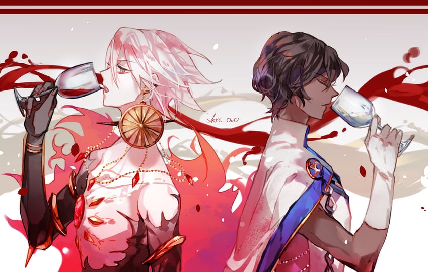karna and arjuna (fate and 1 more) drawn by sakuramochi1003