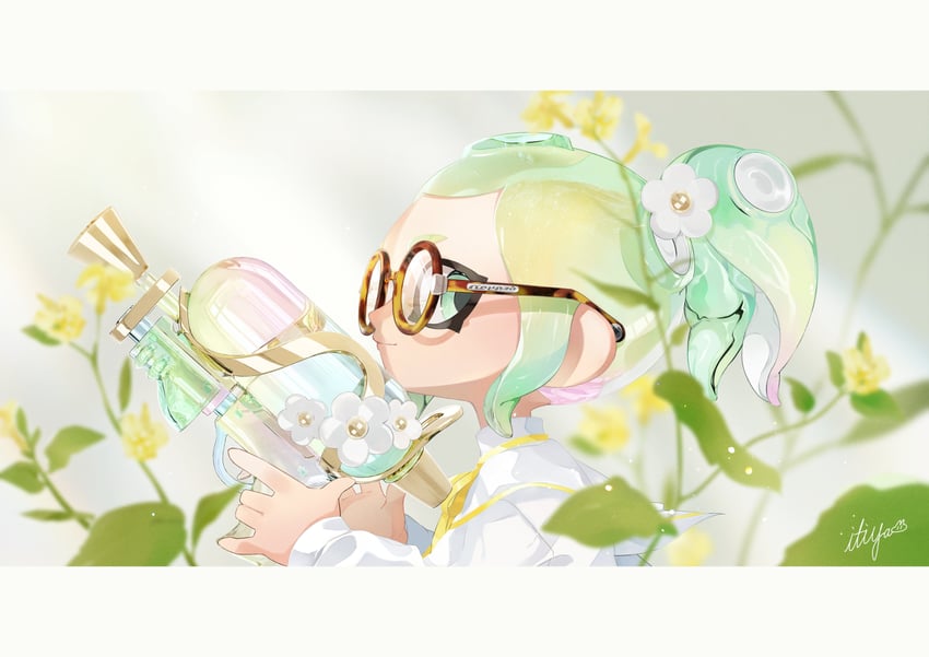 octoling player character and octoling girl (splatoon) drawn by itiya1412