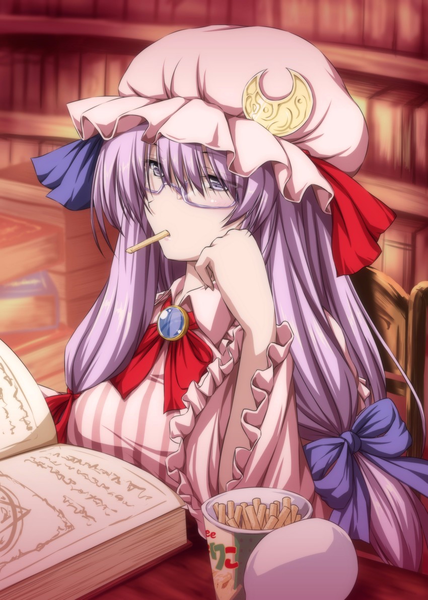 patchouli knowledge (touhou and 1 more) drawn by nori_tamago