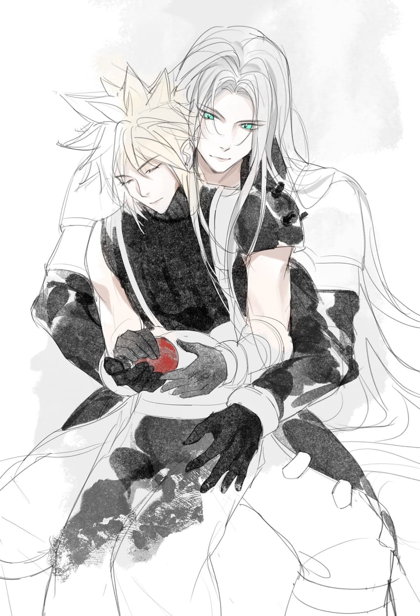 cloud strife and sephiroth (final fantasy and 3 more) drawn by wxdctc