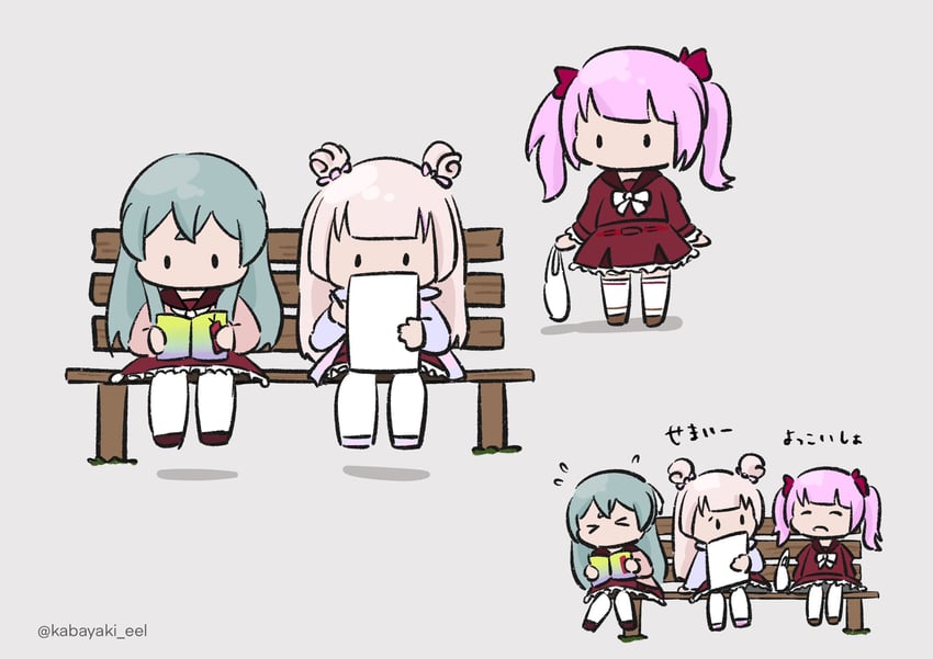 sadamori himeka, toki kureha, and tamba akari (assault lily) drawn by kabayaki_(kabayaki_eel)