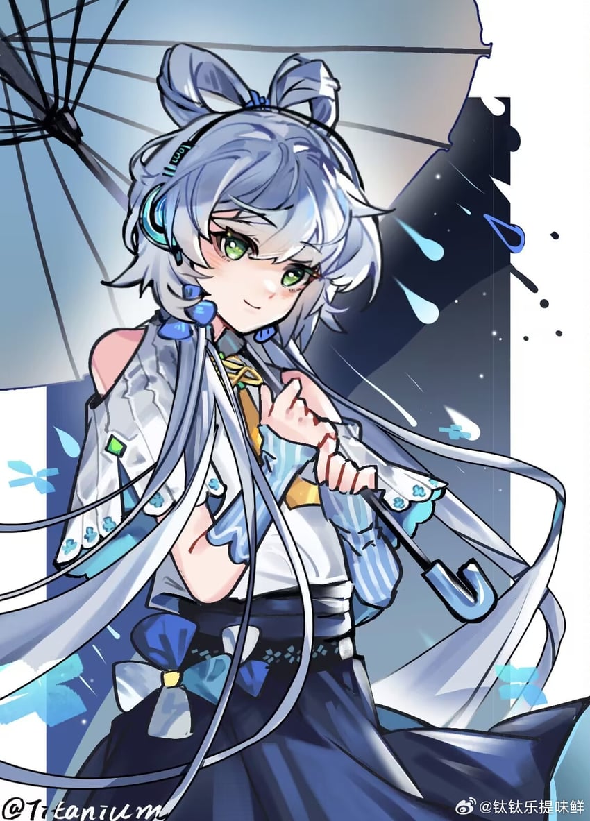 luo tianyi (vocaloid and 1 more) drawn by titaniumtai