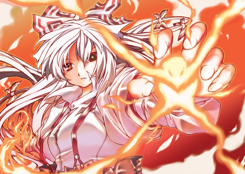 fujiwara no mokou (touhou) drawn by hase_nanase