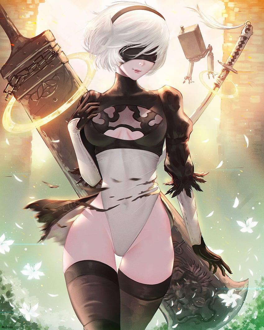 2b and pod (nier and 1 more) drawn by mcdobo