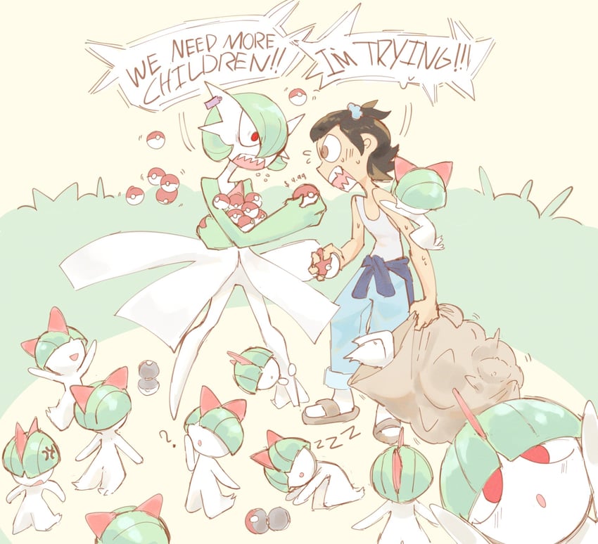 gardevoir and ralts (pokemon and 1 more) drawn by n0ctyrra