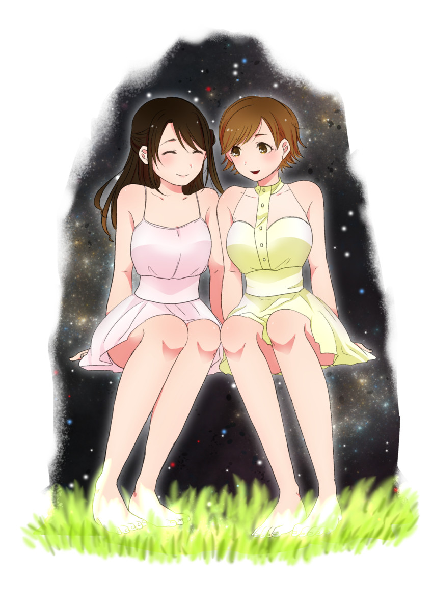 shimamura uzuki and honda mio (idolmaster and 1 more) drawn by machiko_(kama425)
