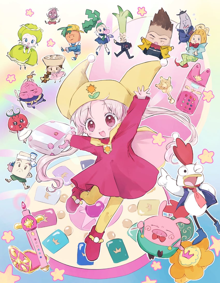 princess silver, araessa, sutonsuton, and horesore (yume no crayon oukoku) drawn by hano_luno