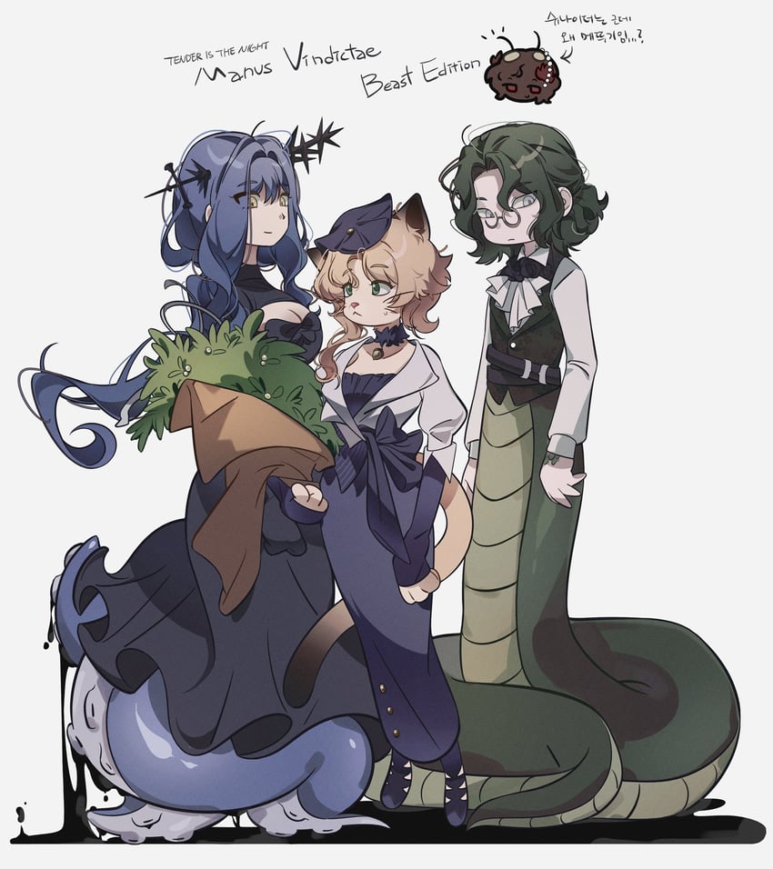 schneider, druvis iii, arcana, and forget me not (reverse:1999) drawn by unhyang