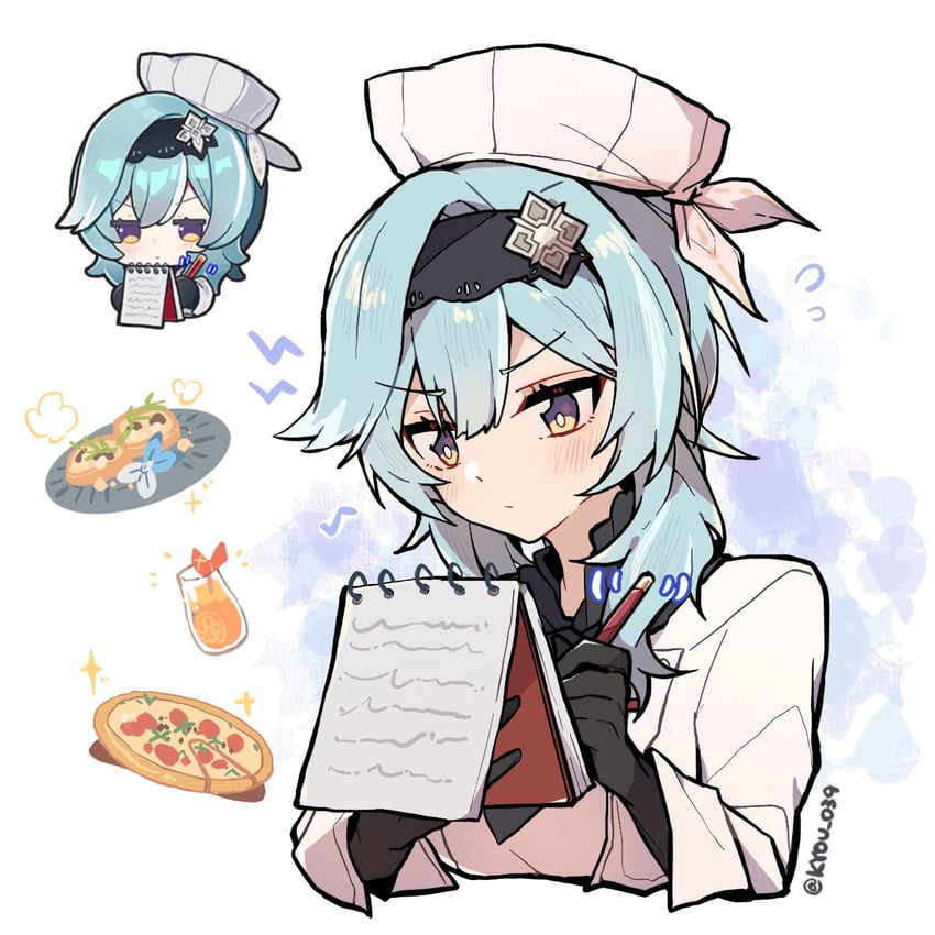 eula (genshin impact and 1 more) drawn by kyou_039