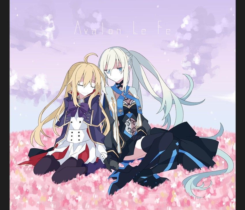 artoria pendragon, morgan le fay, and artoria caster (fate and 1 more) drawn by kujiramaru