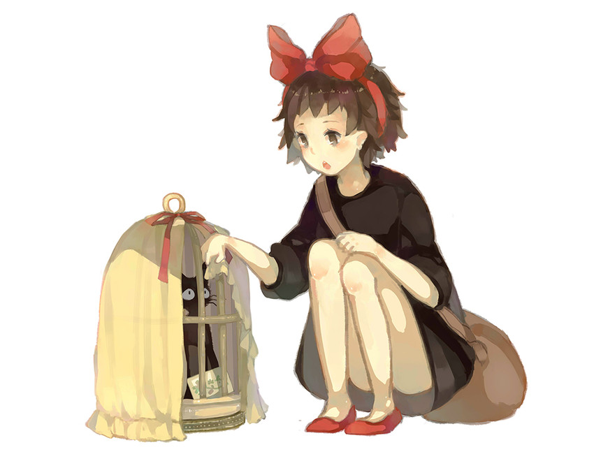 kiki and jiji (majo no takkyuubin) drawn by mochy_(siumo)