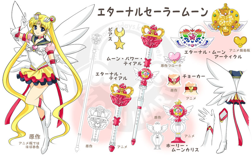tsukino usagi, sailor moon, and eternal sailor moon (bishoujo senshi sailor moon and 1 more) drawn by shirataki_kaiseki