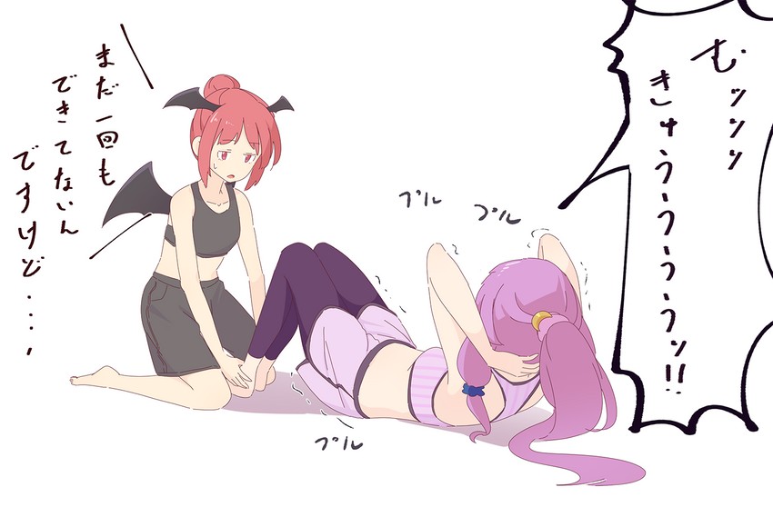 patchouli knowledge and koakuma (touhou) drawn by kanpa_(campagne_9)