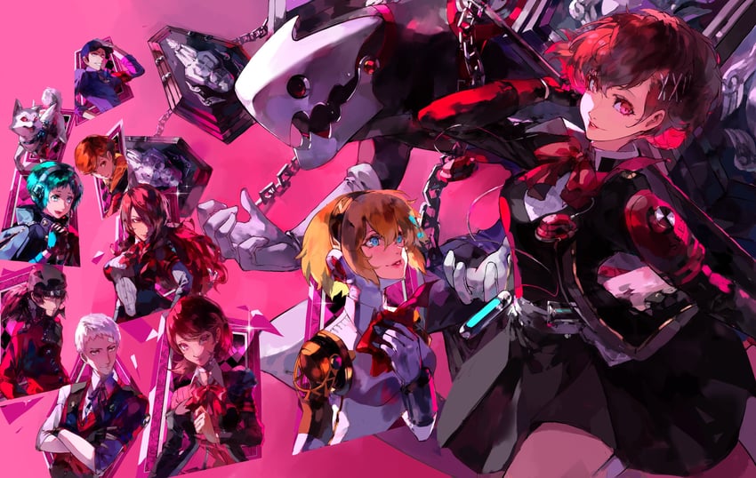 aigis, shiomi kotone, takeba yukari, kirijou mitsuru, yamagishi fuuka, and 6 more (persona and 3 more) drawn by neo_(blazykun)