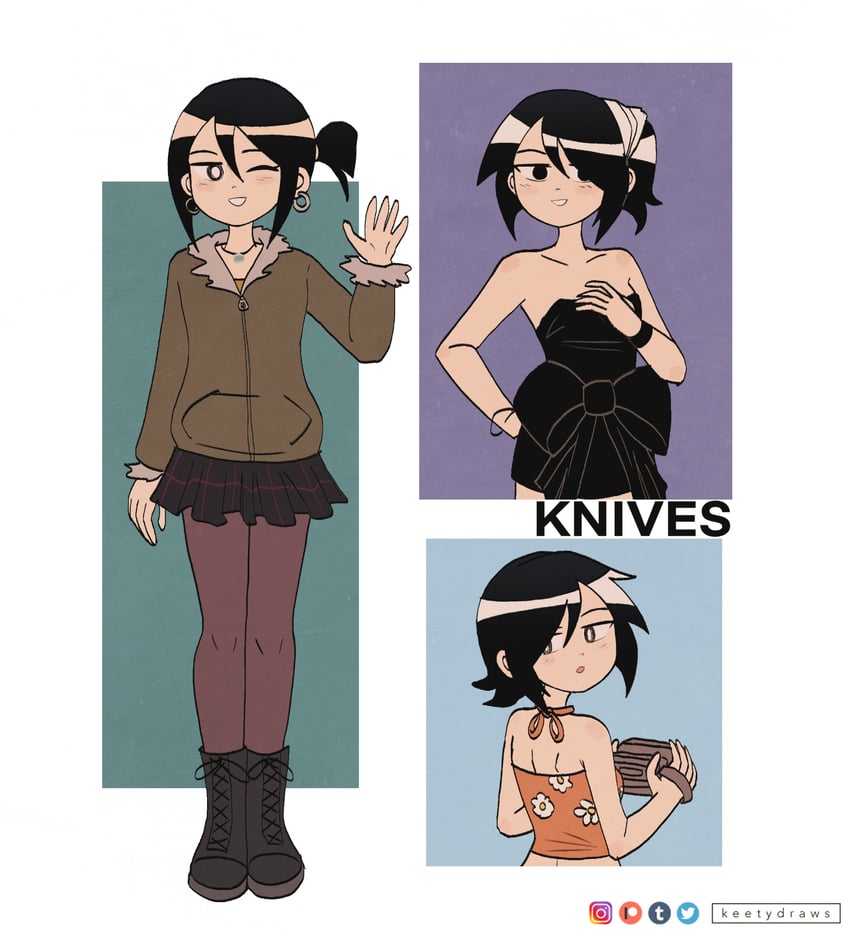 knives chau (scott pilgrim and 1 more) drawn by keetydraws