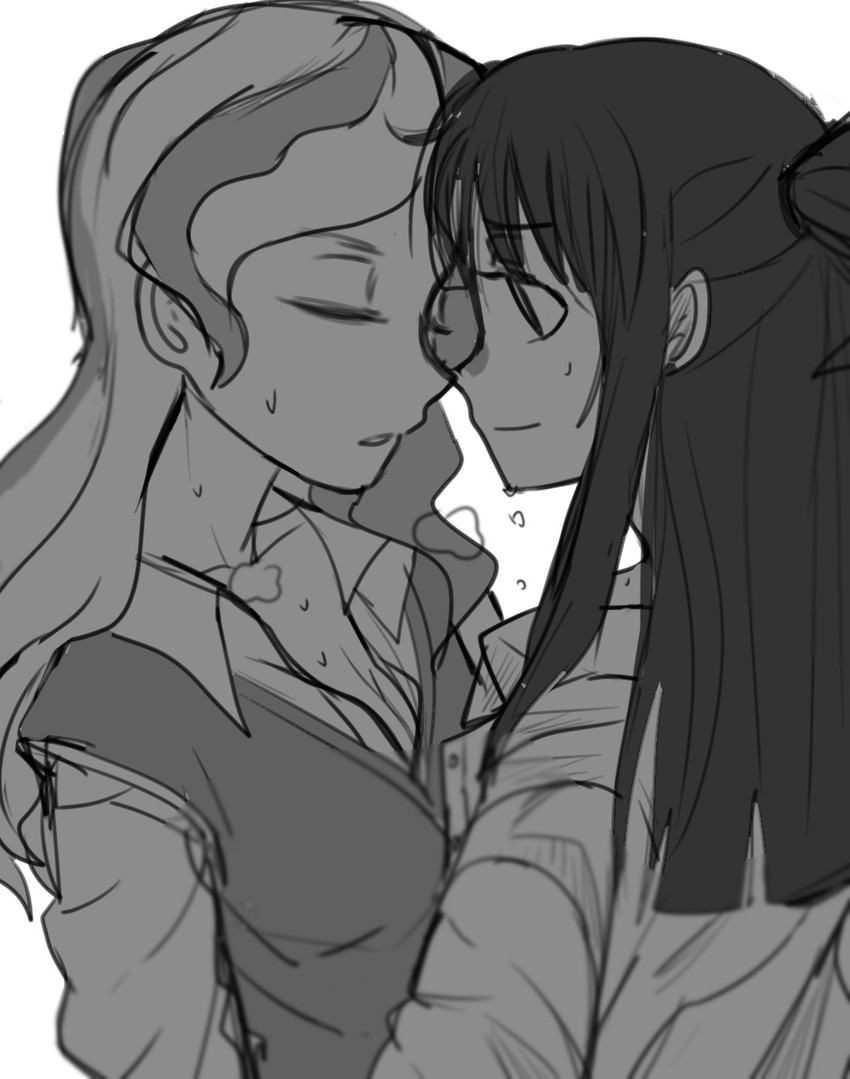 kagari atsuko and diana cavendish (little witch academia) drawn by macartura08