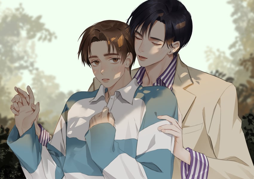 fujiwara takumi and takahashi ryousuke (initial d) drawn by huacai