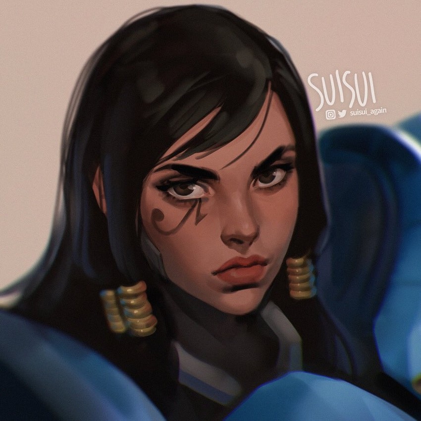 pharah (overwatch and 1 more) drawn by suisui_again