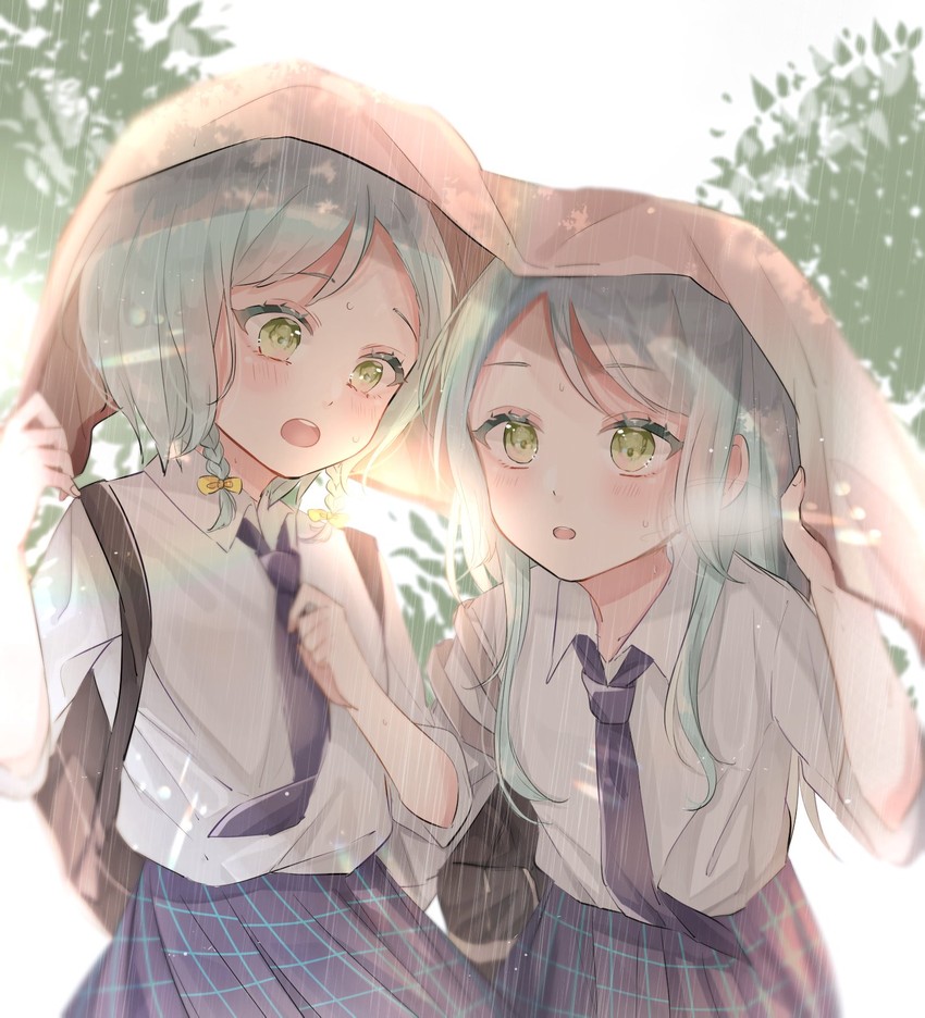hikawa sayo and hikawa hina (bang dream!) drawn by shain