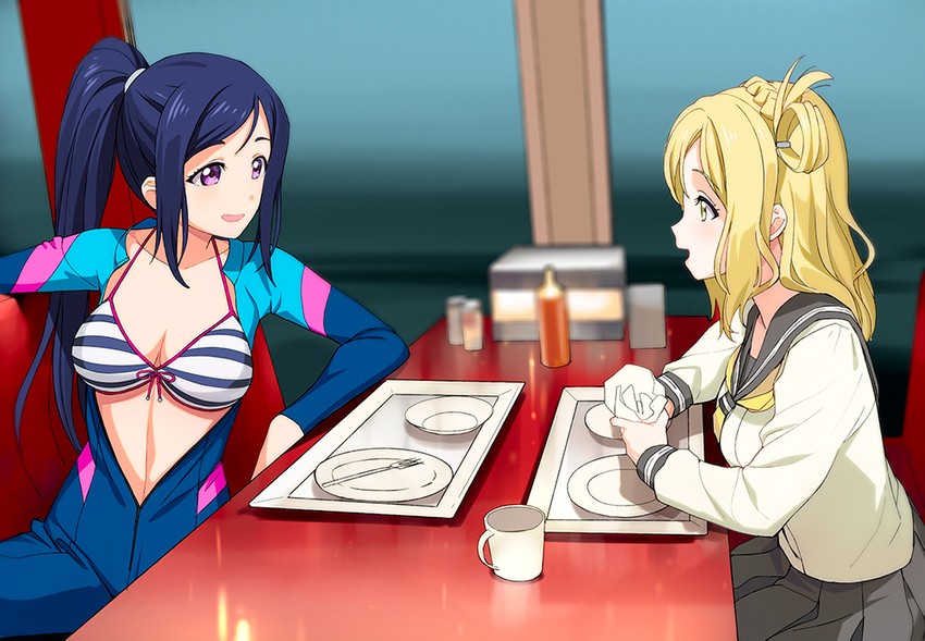 matsuura kanan and ohara mari (love live! and 1 more) drawn by a1_(initial-g)