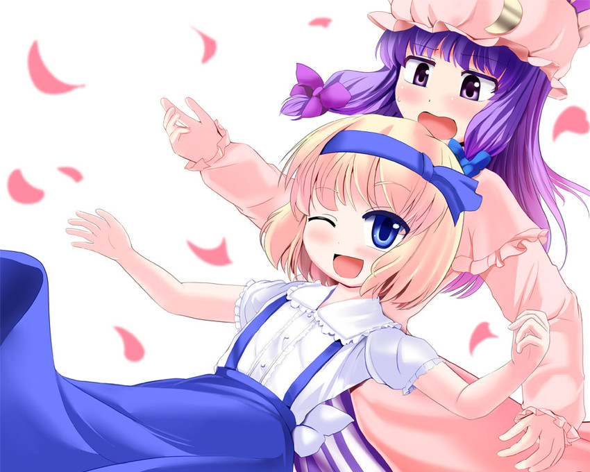alice margatroid and patchouli knowledge (touhou) drawn by a_(aaaaaaaaaaw)