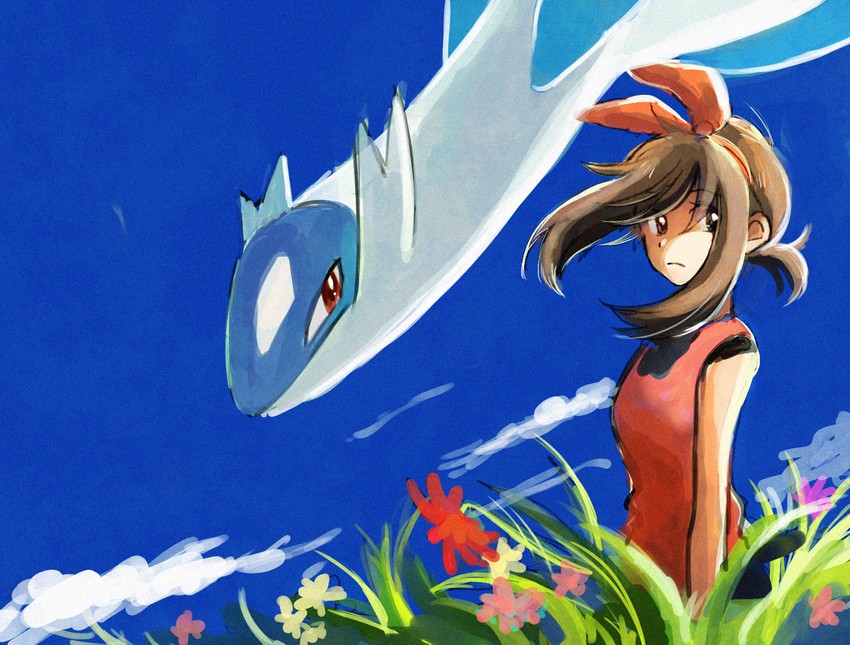 may and latios (pokemon and 1 more) drawn by tanbo-san