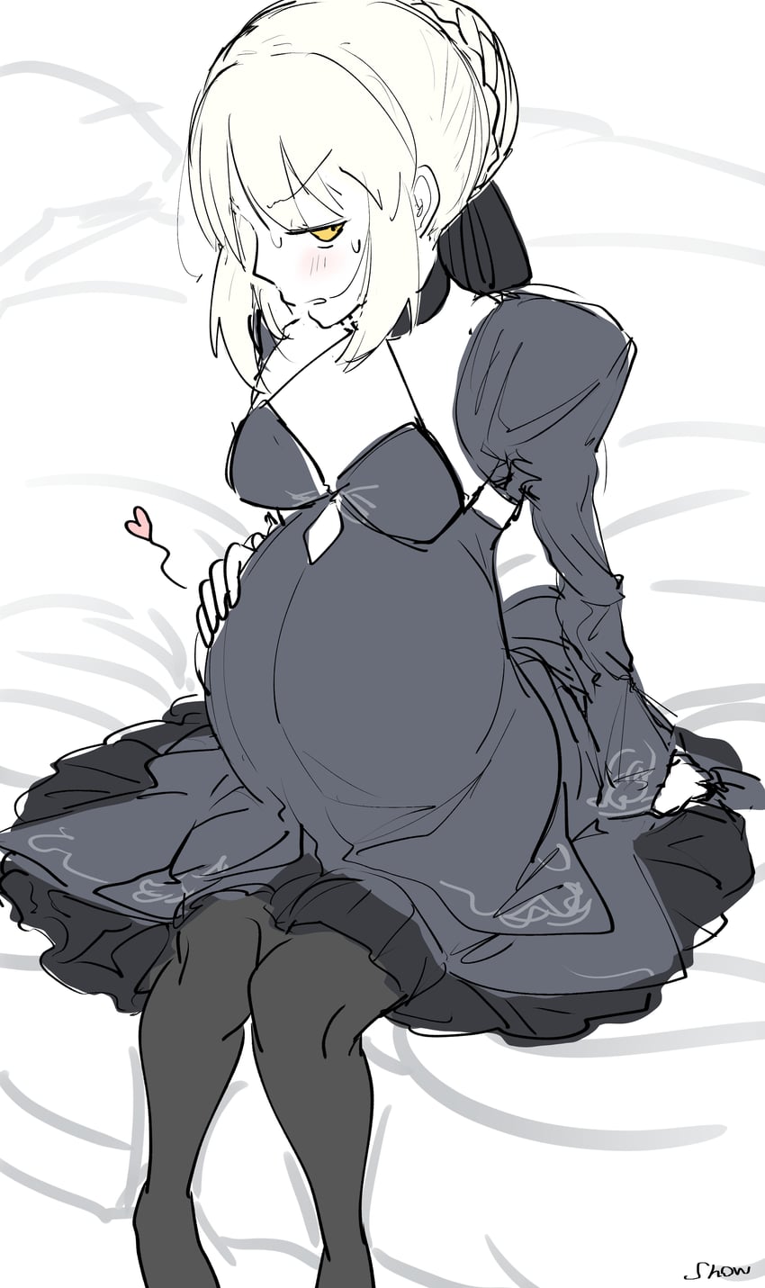 artoria pendragon and saber alter (fate and 1 more) drawn by nitric_acid