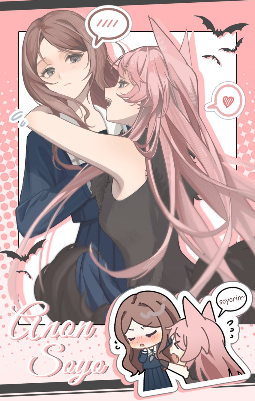 chihaya anon and nagasaki soyo (bang dream! and 1 more) drawn by yan_xiaochan