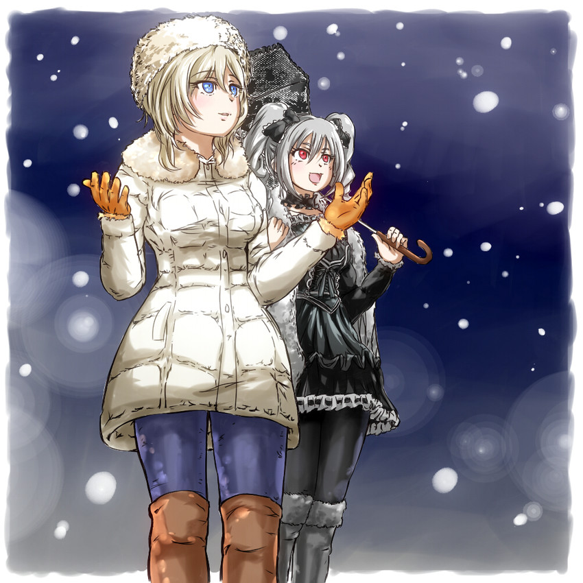 kanzaki ranko and anastasia (idolmaster and 1 more) drawn by torako_(toramaru)