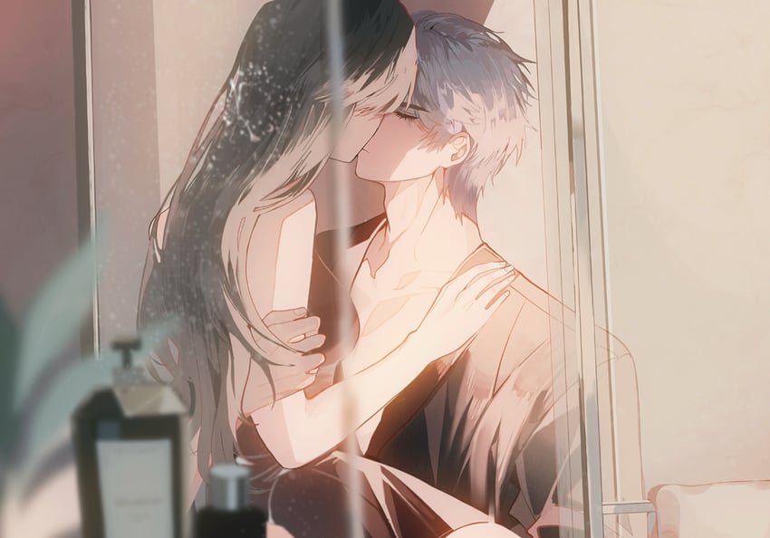 protagonist and sylus (love and deepspace) drawn by doupichipizi