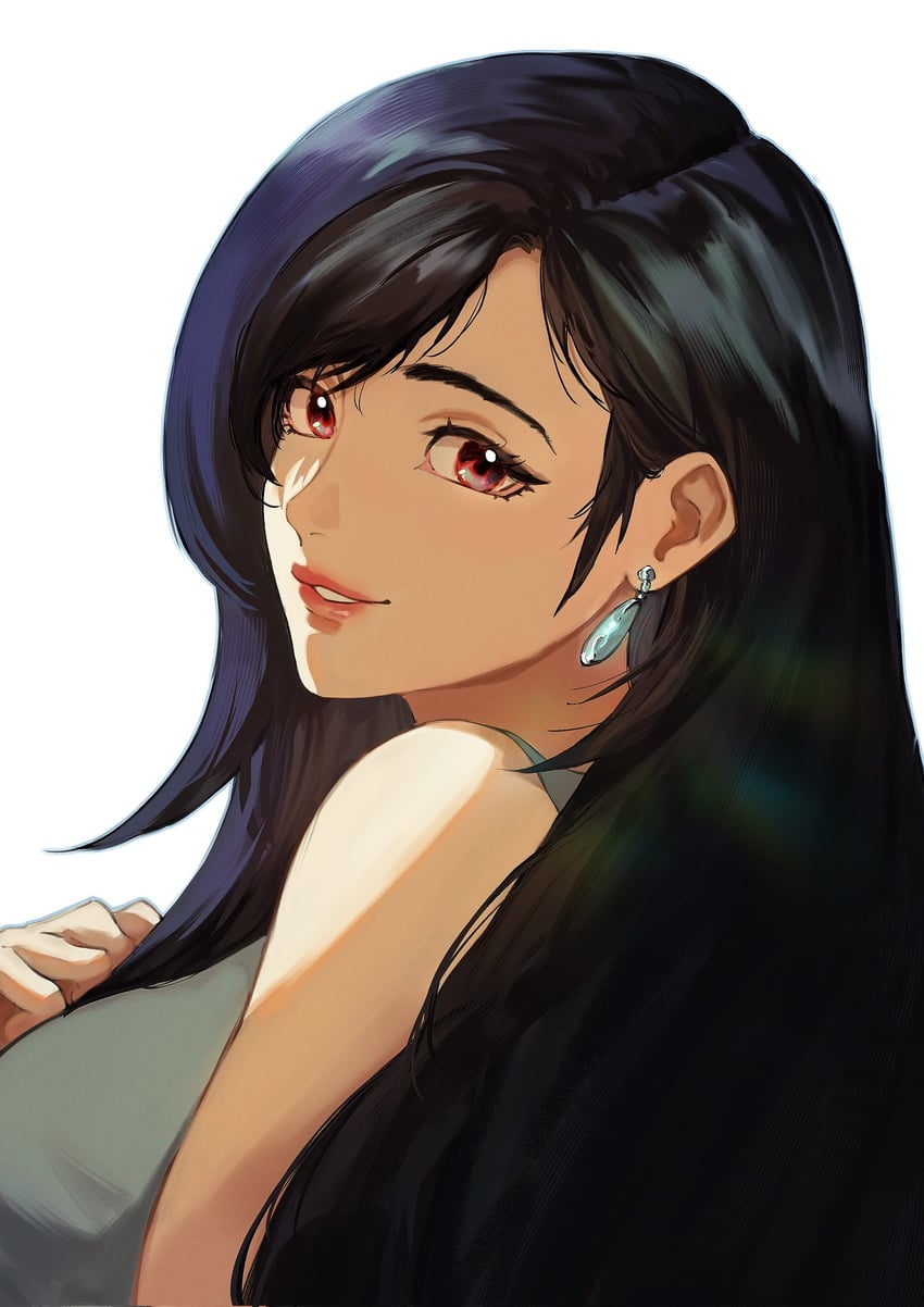 tifa lockhart (final fantasy and 1 more) drawn by lumiaeria