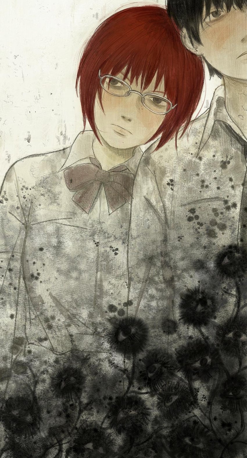 nakamura sawa and kasuga takao (aku no hana) drawn by monlopolo