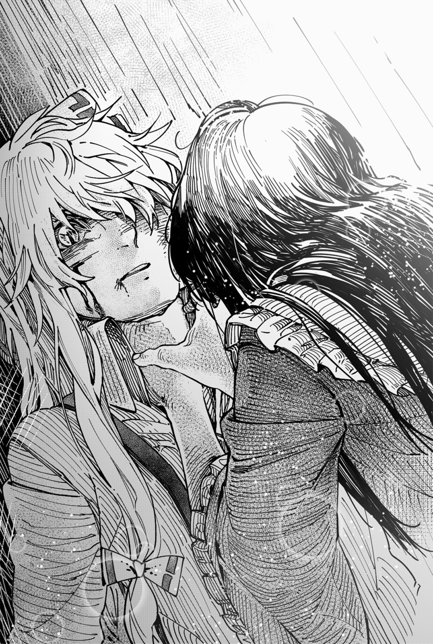 fujiwara no mokou and houraisan kaguya (touhou and 1 more) drawn by tiii
