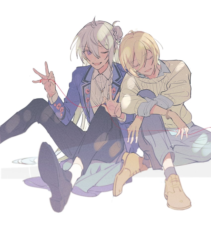 tenshouin eichi and hibiki wataru (ensemble stars!) drawn by rice_(rice8p)